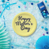 Happy Mothers Day Yellow Paper Bord (Feest)