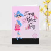 Happy Mothers Day Zwangere mama Kaart (Gele Bloem)