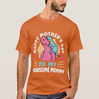 Happy Mothers Dayo Mijn Roarsome Mommy Geweldige v T-shirt
