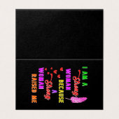 Happy Mothers Feathers Harten Ik ben een sterke vr Kaart (Buitenkant ongevouwen)