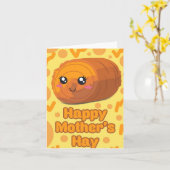 Happy Mother's Hay Puns Moederdag Kaart (Gele Bloem)