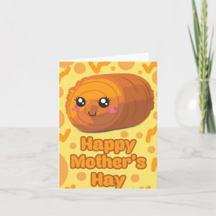 Happy Mother's Hay Puns Moederdag Kaart