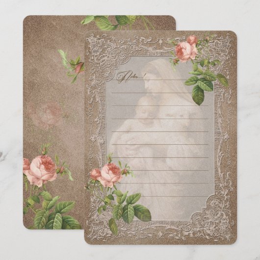 Happy Mothersday - Kaart, Uitnodiging, Uitnodiging (Voorkant / Achterkant)