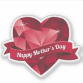 Happy Mothersday Loveheart sticker (Voorkant)