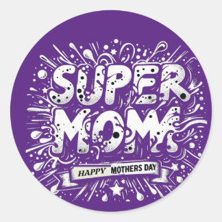 Happy Mothersday Vector Graphic Ronde Sticker