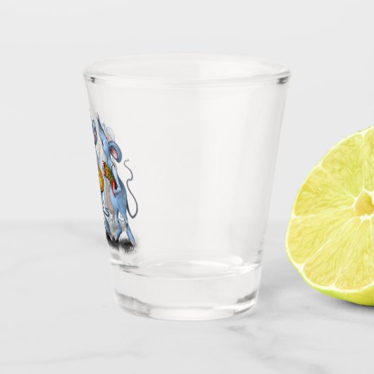Happy Mouse Music Band Fun Shot Glass Glas (Rechts)