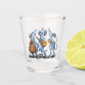Happy Mouse Music Band Fun Shot Glass Glas (Voorkant)