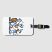 Happy Mouse Muziekband Funny Bagagelabel (Voorkant (horizontaal))