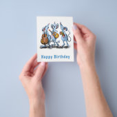 Happy Muis Muziekband Fun Geboortekaart Flyer (Hand)