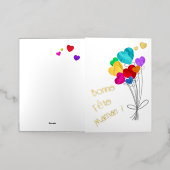 Happy Multi-Color Balls & Good Ma's Feest Folie Wenskaart (Buiten Laag)