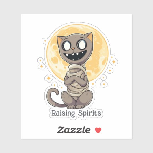 Happy Mummy Cat Sticker (Vel)