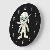  Happy Mummy Cute Halloween Monster Tekening Grote Klok (Hoek)