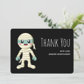 Happy Mummy Halloween Monster Tekening Bedankkaart (Staand voorkant)