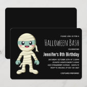 Happy Mummy Halloween Monster Verjaardag Kaart (Voorkant / Achterkant)