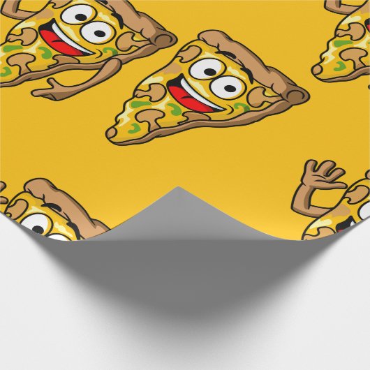 Happy Mushroom Pizza Slices Cadeaupapier (Hoek)