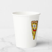 Happy Mushroom Pizza Slices Papieren Bekers (Rechts)