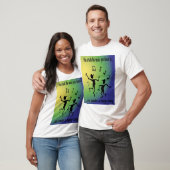 Happy Music - blauw/groen T-shirt (Unisex)