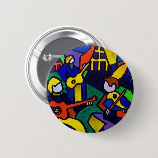 Happy Music Ronde Button 5,7 Cm (Voorkant /achterkant)