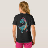 “Happy Musical Dinosaur Cartoon T-Shirt – Kids Fun (Achterkant volledig)