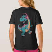 “Happy Musical Dinosaur Cartoon T-Shirt – Kids Fun (Achterkant)