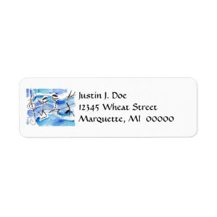 Happy Musical Notes Flipping Music Adresetiketten Etiket
