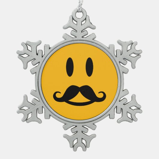 Happy Mustache aangepast ornament (Voorkant)