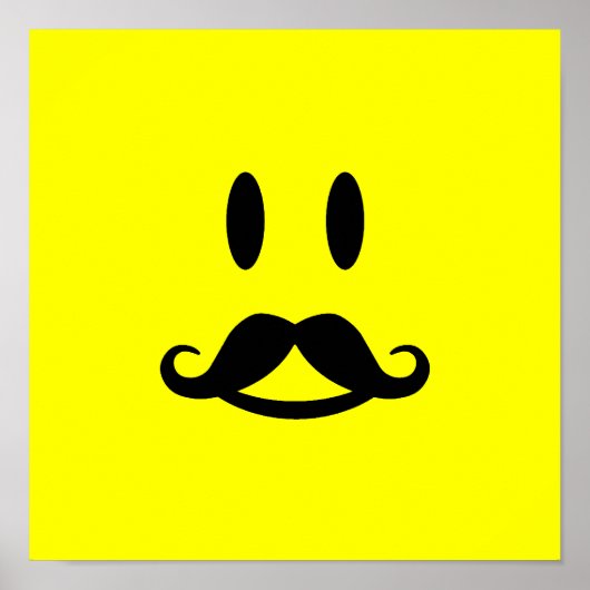 Happy Mustache aangepast poster (Voorkant)