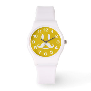Happy Mustache aangepaste horloges