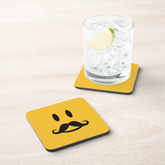 Happy Mustache aangepaste onderzetters (Rechterzijde)