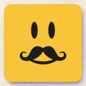 Happy Mustache aangepaste onderzetters (Voorkant)