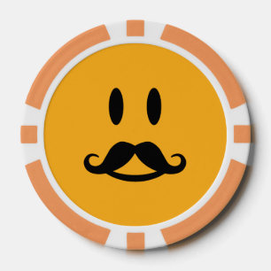 Happy Mustache aangepaste poker chips