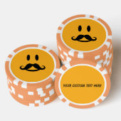 Happy Mustache aangepaste poker chips (Opstapeling)