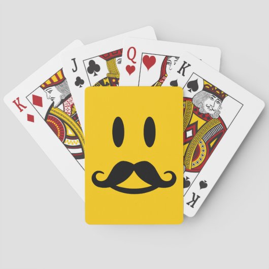Happy Mustache aangepaste speelkaarten (Achterkant)