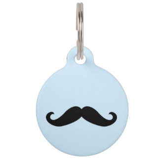 Happy Mustache Pet ID Tag Huisdierpenning