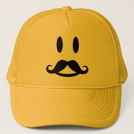 Happy Mustache-pet - kies kleur Trucker Pet (Voorkant)
