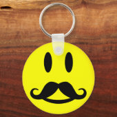 Happy Mustache-sleutelketen Sleutelhanger (Voorkant)