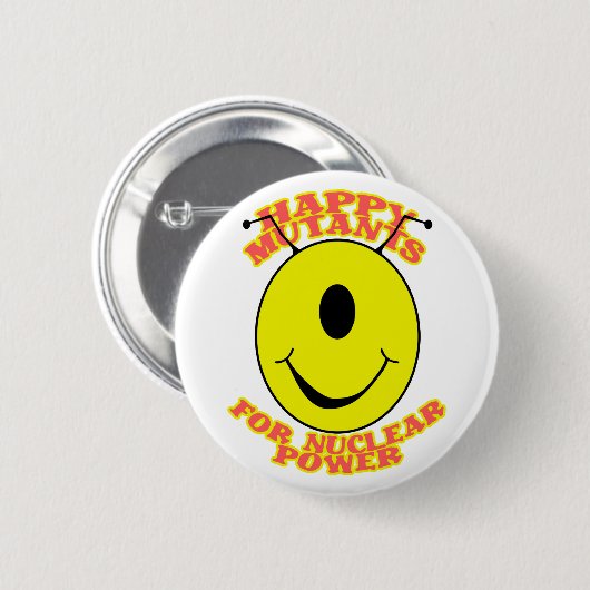 Happy Mutants for Nuclear Power Button (Voorkant /achterkant)