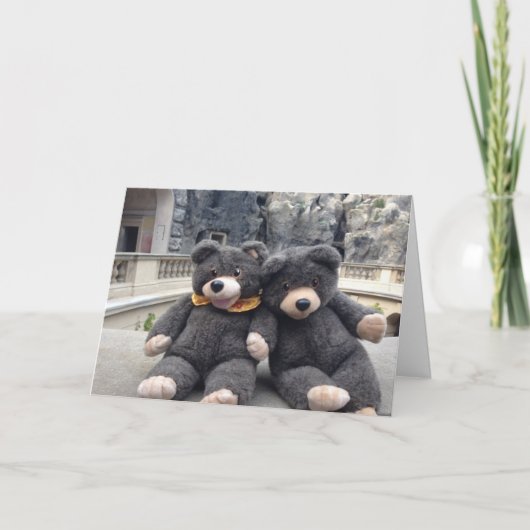 Happy Name Dagkaart met leuke beren Kaart (Voorkant)