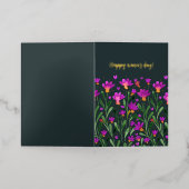 Happy nana's dag Simpel vergeet me niet bloemen Folie Feestdagenkaart (Buiten Laag)