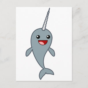 Happy Narwhal Briefkaart