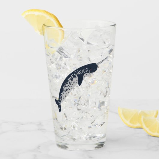 Happy Narwhal Glass Glas (Voorkant ijs)