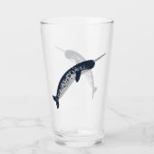 Happy Narwhal Glass Glas (Voorkant)