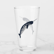 Happy Narwhal Glass