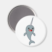 Happy Narwhal Magneet (Voorkant / Achterkant)