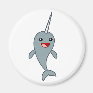 Happy Narwhal Magneet