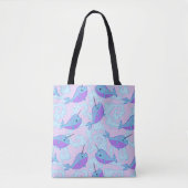Happy Narwhal Pattern Bag Tote Bag (Voorkant)