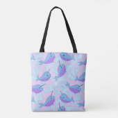 Happy Narwhal Pattern Bag Tote Bag (Achterkant)