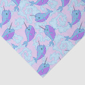 Happy Narwhal Pattern-document Tissuepapier (Detail)