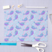 Happy Narwhal Pattern-document Tissuepapier (Craft)