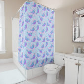 Happy Narwhal Pattern Shower Curtain Douchegordijn (In situ)